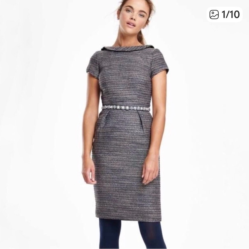 Boden Martha Tweed Pencil Dress Size 14R